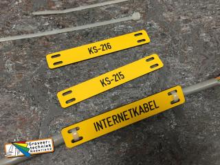 Kunststof kabelaanduiding-kabelcodering plaatjes